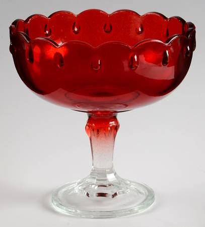 Teardrop Ruby Flashed by Indiana Glass