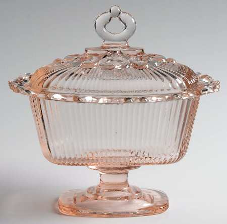 Lace Edge Pink by Indiana Glass