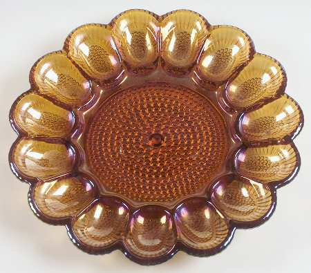 Hobnail Amber Carnival by Indiana Glass