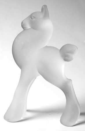 Heisey By Imperial Animals & Figurines Clear Frosted Head Forward Filly