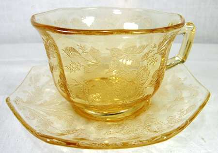 Bel Aire Amber Cup & Saucer Set