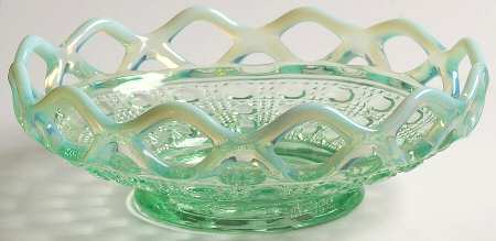 Laced Edge Green Opal (Imperial Green) by Imperial Glass-Ohio