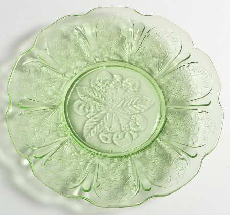 Cherry Blossom Green Bread & Butter Plate