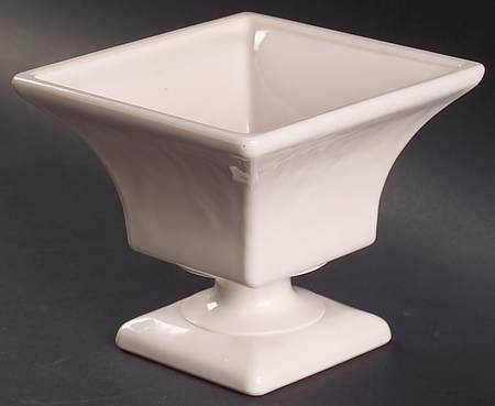 Shell Pink Milk Glass Flared Comport