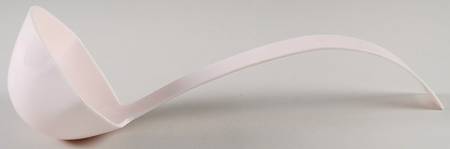 Shell Pink Milk Glass Plastic Punch Ladle