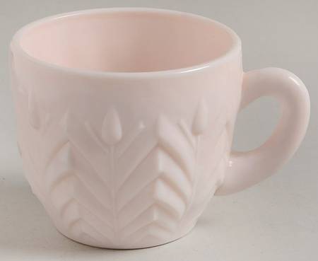 Shell Pink Milk Glass Punch Cup