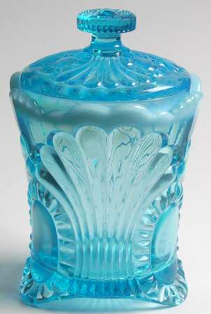 Tokyo Blue Opalescent Sugar Bowl & Lid