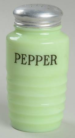 Jadite Pepper Shaker & Lid