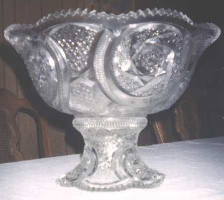 Azmoor Punch Bowl with Stand by Jefferson Glass