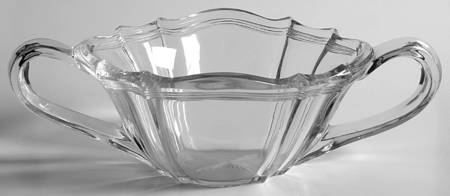 Colonial Clear (1776) Flat Open 2 Handled Jam/Jelly by Jefferson Glass