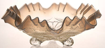 Ruffles &amp; Rings White Opalescent by Jefferson Glass