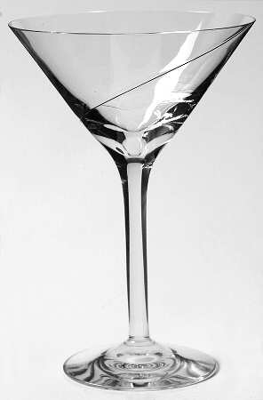 Line Black Martini Glass