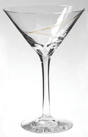 Line Gold Martini Glass