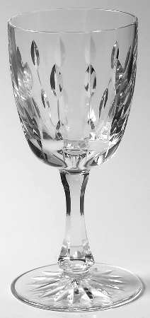 Ice (Cut Base) Water Goblet by Kusak Cut Glass Works