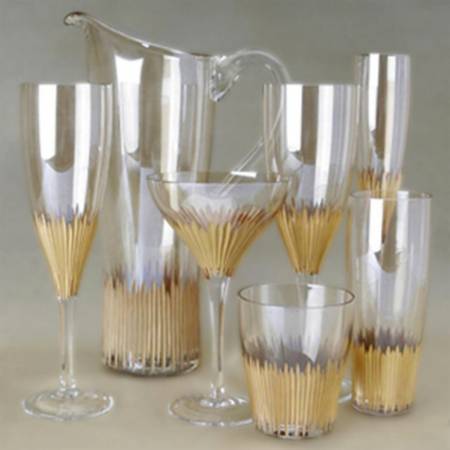 Linear Gold by Kim Seybert Glass