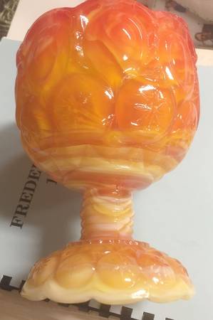 Moon and Stars Orange Slag by Kanawha