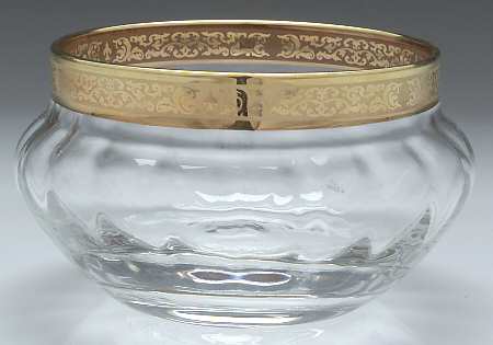 Autumn (Wide Gold Band) 4" Round Bowl