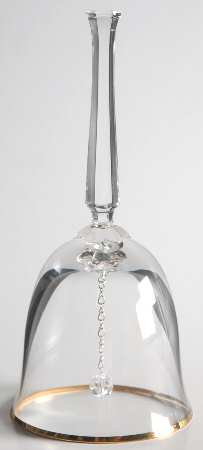 Classic Federal Gold Bell Made From Wine Glass