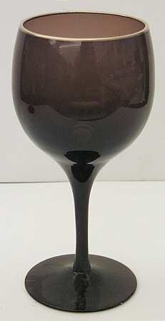 Dusk Shadow Brown (Gold Trim) Wine Glass