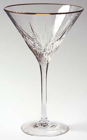 Firelight Gold Martini Glass
