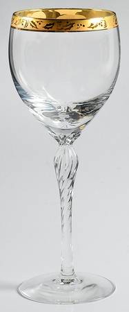 Holiday (Newer, Gold Trim) Wine Glass