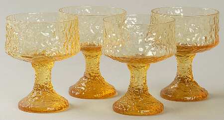 Impromptu Yellow Champagne Tall Sherbet - Set of 4