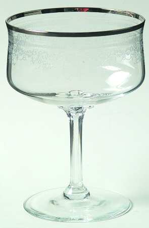Lace Point (Platinum Trim) Champagne/Tall Sherbet