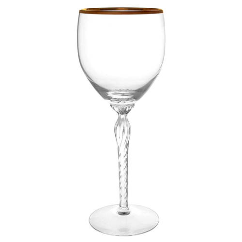Monroe (Gold Trim) Wine Glass