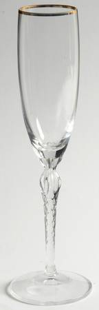 Monroe (Gold Trim) Fluted Champagne
