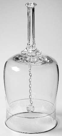 Moonspun (Platinum Trim) Bell Made From Wine Glass