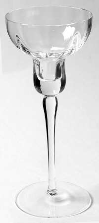 Optika Clear 7" Single Light Candlestick