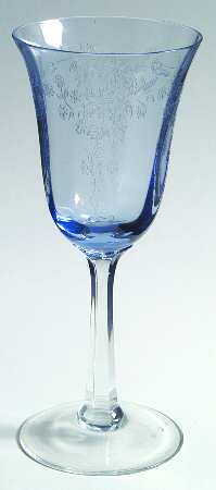 Sky Blossoms Blue Bowl Wine Glass
