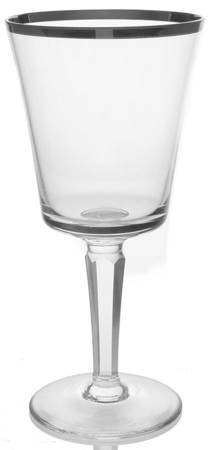 Solitaire (Platinum Trim) Wine Glass