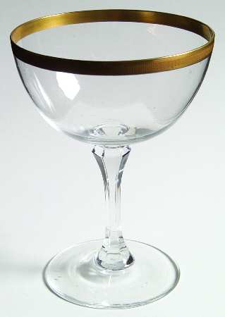 Tuxedo (Gold Trim) Champagne/Tall Sherbet