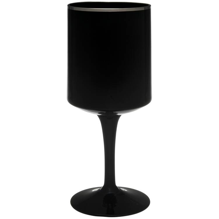 Venture Black (Platinum Trim) Wine Glass