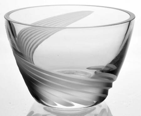 Windswept Clear 4" Round Bowl