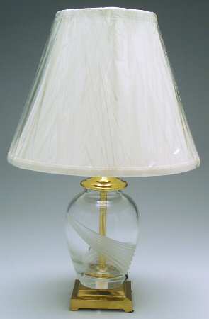 Windswept Clear Electric Lamp & Shade