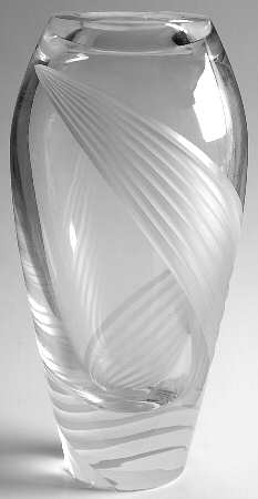Windswept Clear 11" Flower Vase