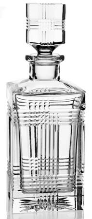 Glen Plaid Square Decanter with Stopper