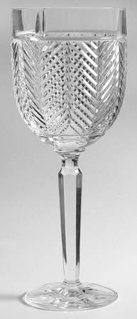 Herringbone Water Goblet by Ralph Lauren Crystal