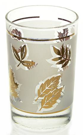 Golden Foliage Flat Juice Glass
