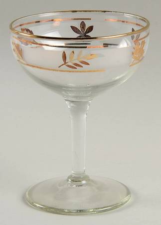 Gold Leaf (Stem 8400) Champagne/Tall Sherbet