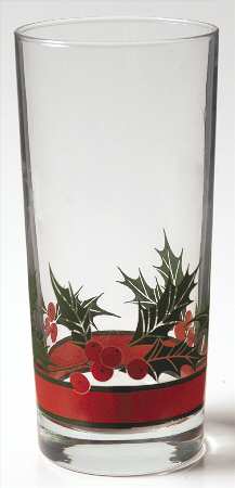 Holly & Berries Highball Glass