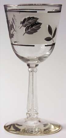 Silver Leaf Wine Glass