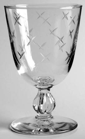Stardust (Gray Cutting, 3003) Water Goblet