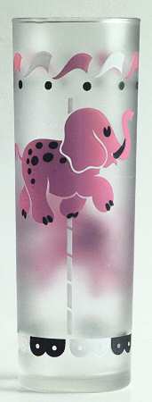 Merry-Go-Round (Frosted, Clear Bottom) by Libbey Glass Company
