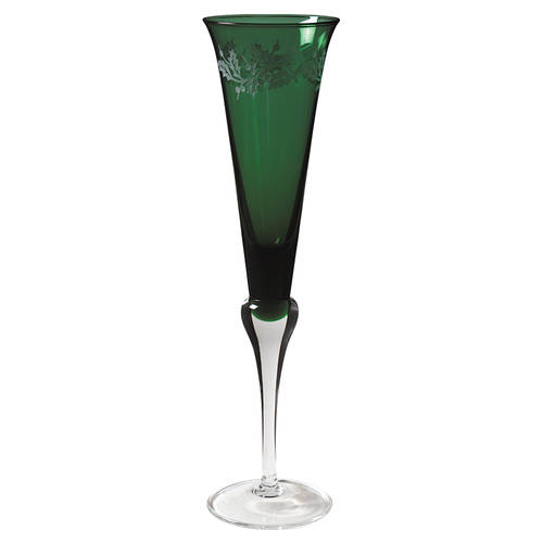 Holiday Gems Emerald Fluted Champagne