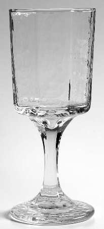 Facets Clear Wine Glass