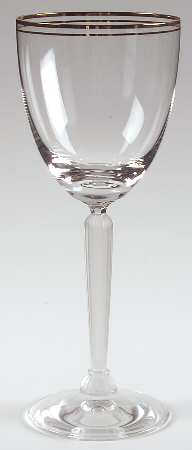 Federal Gold Wine Glass
