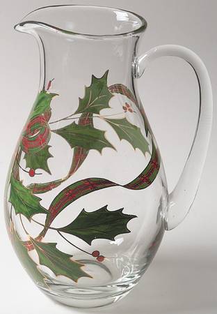 Holiday (Plaid Ribbon) 72 Oz Pitcher